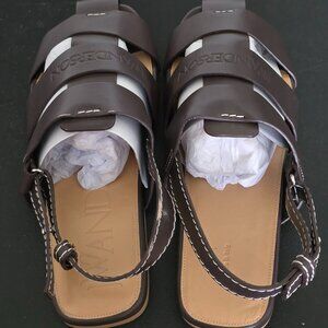 $695- JW Anderson Buckled Fisherman Dark Brown Sandals Men's 42/9 US